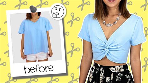 how to crop t-shirts without cutting.